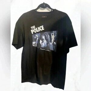 2007 licensed  black the police casual uniseshort sleeve oversized tshirt L